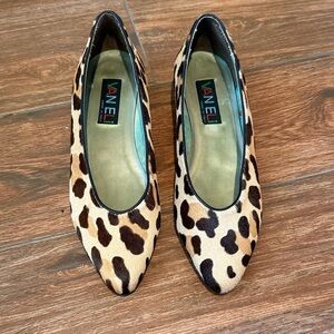 VANELi Brown and Black Leopard Print Flats